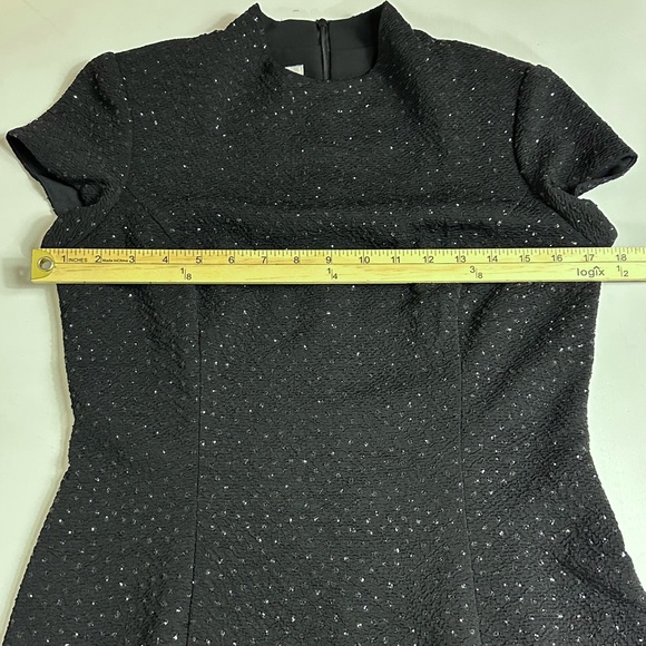 Vintage 90s David Warren New York Elegant Dress Raised Studded Details Size 8 - Picture 10 of 12